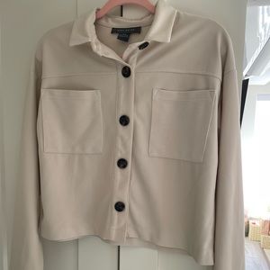 Beige bottom up shirt